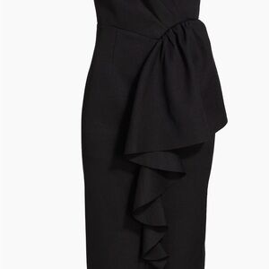 Elliatt Black Asymmetrical Strapless Dress